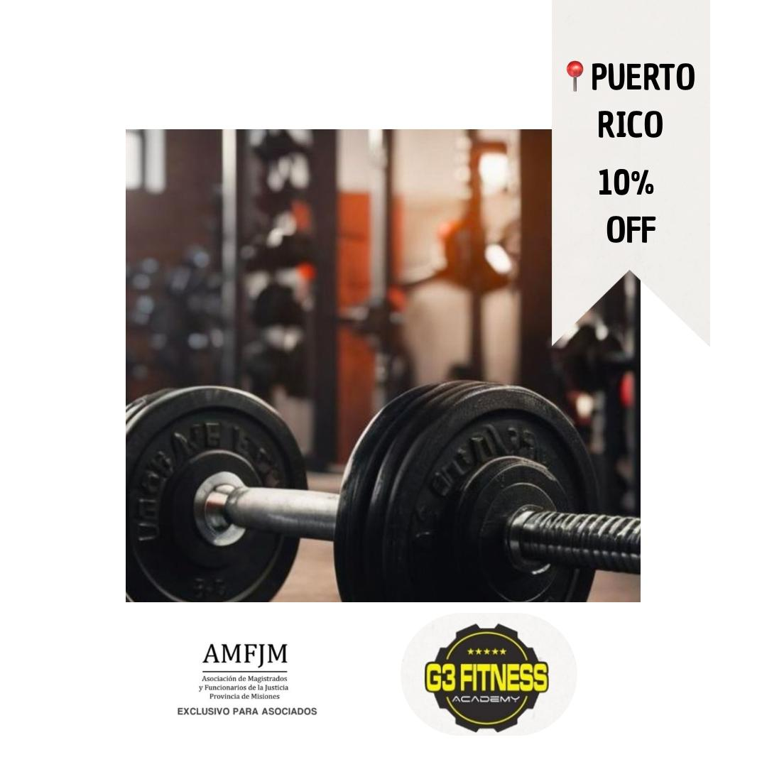 G3fitnessacademy - Puerto Rico- 10% de descuento con cualquier medio de pago